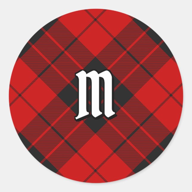 Clan Macleod von Raasay Tartan Runder Aufkleber (Vorderseite)
