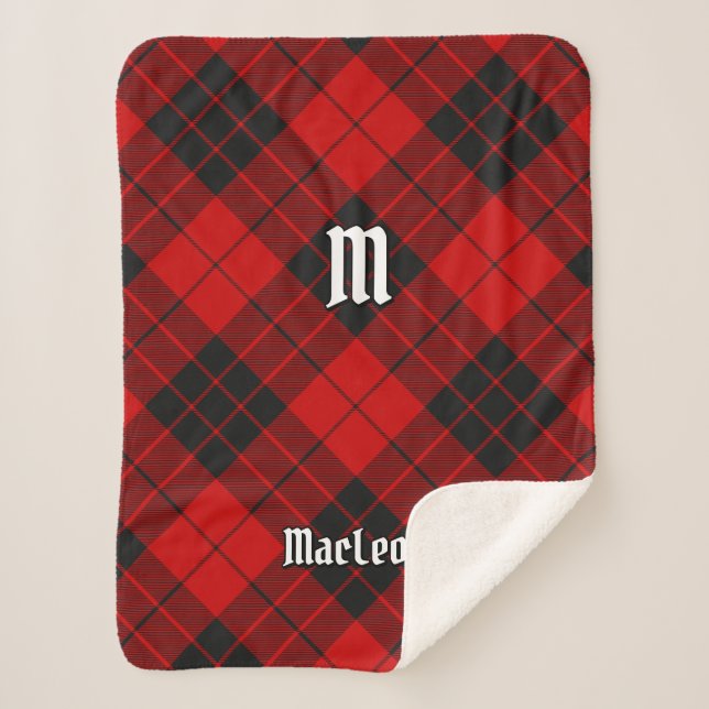 Clan Macleod von Raasay Tartan Sherpadecke (Vorderseite)