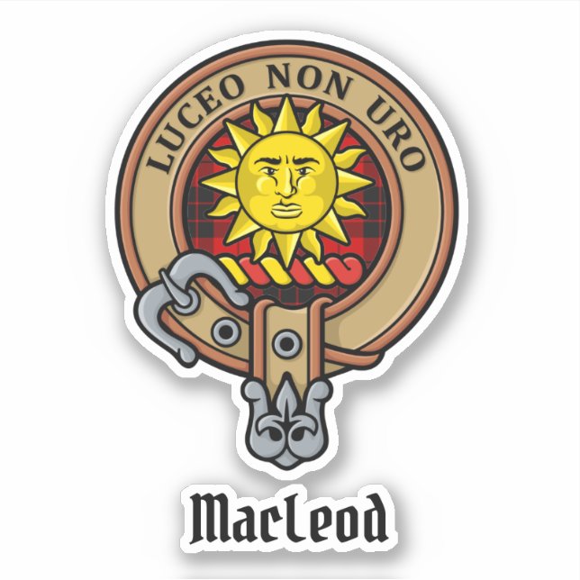 Clan MacLeod von Raasay Wappen Aufkleber (Vorderseite)
