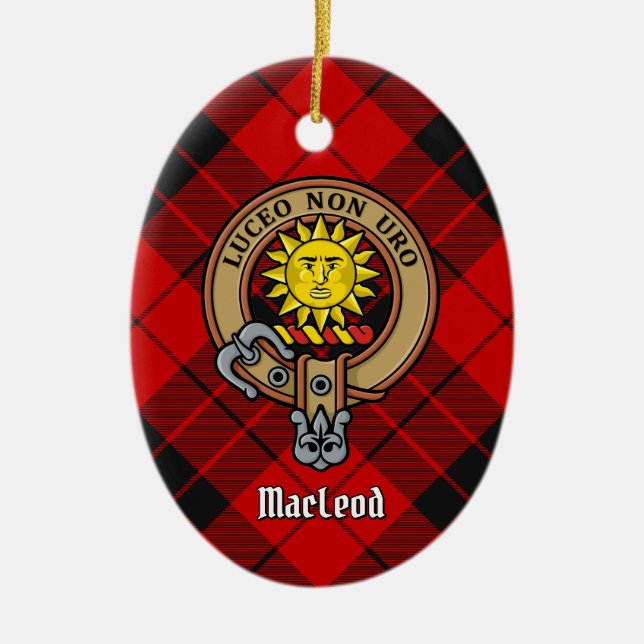 Clan MacLeod von Raasay Wappen Keramik Ornament (Vorne)