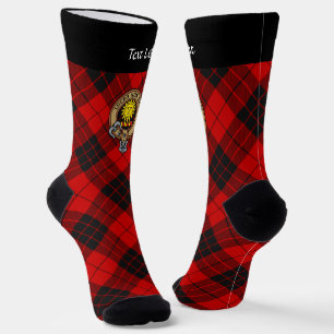 Clan MacLeod von Raasay Wappen über Tartan Socks Socken
