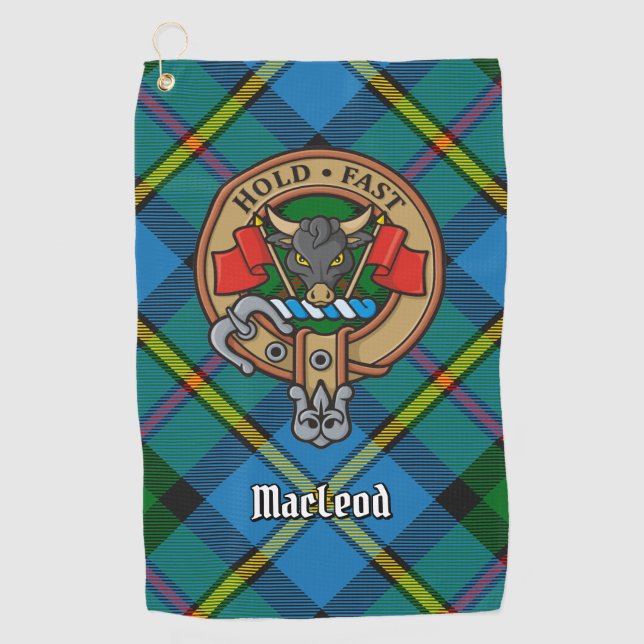 Clan MacLeod Wappen Golfhandtuch (Vorderseite)