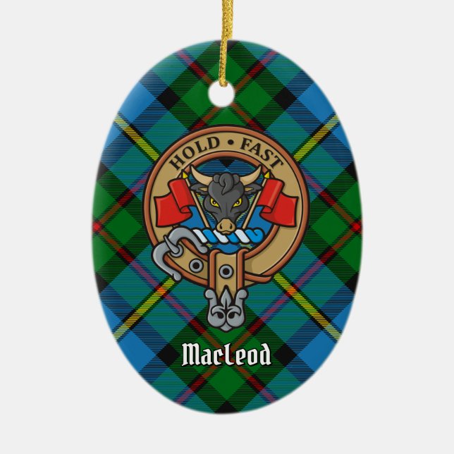 Clan MacLeod Wappen Keramik Ornament (Vorne)