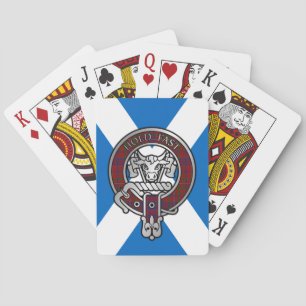 Clan MacLeod Wappen & Red Tartan auf Salreifen Bic Spielkarten