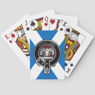 Clan MacLeod Wappen & Red Tartan auf Salreifen Bic Spielkarten