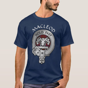 Clan MacLeod Wappen & Red Tartan T-Shirt