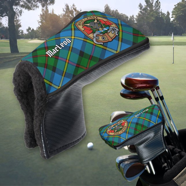 Clan MacLeod Wappen über Jagd Tartan Golf Headcover (Von Creator hochgeladen)