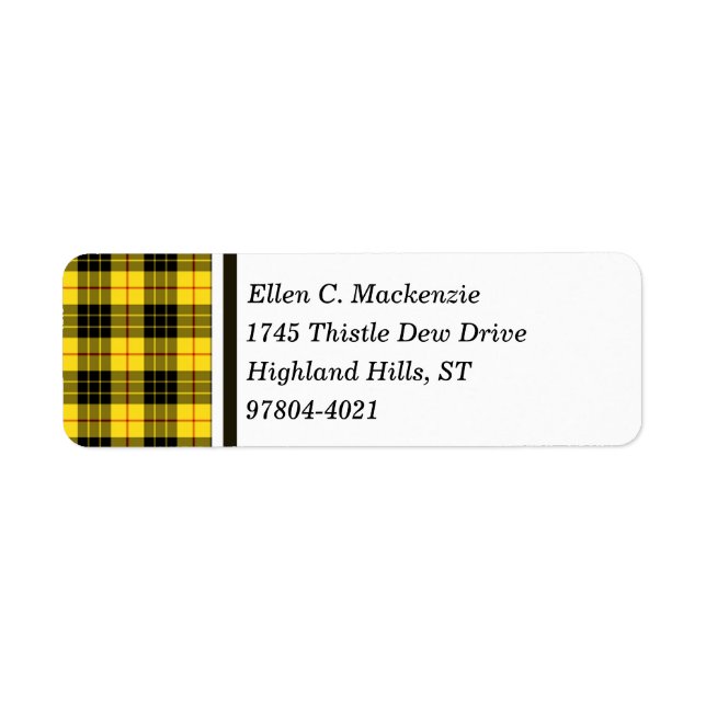 Clan MacLeod Yellow und Black Scottish Tartan (Vorne)
