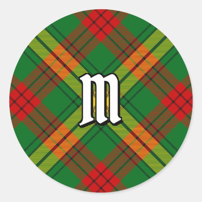 Clan MacMillan Tartan Runder Aufkleber (Vorderseite)
