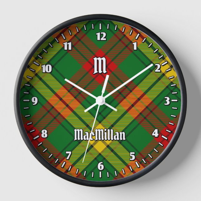 Clan MacMillan Tartan Uhr (Vorderseite)