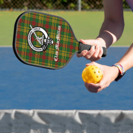 Clan MacMillan Wappen Abzeichen & Tartan Pickleball Schläger