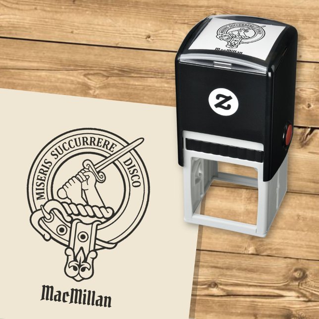 Clan MacMillan Wappen Selbstfarbige Briefmarke Permastempel (Von Creator hochgeladen)