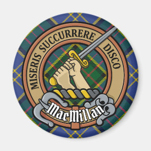 Clan MacMillan Wappen über die Jagd auf Tartan Magnet