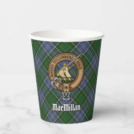 Clan MacMillan Wappen über die Jagd auf Tartan Pappbecher