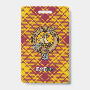 Clan MacMillan-Wappen über Dress-Tartan Ausweis