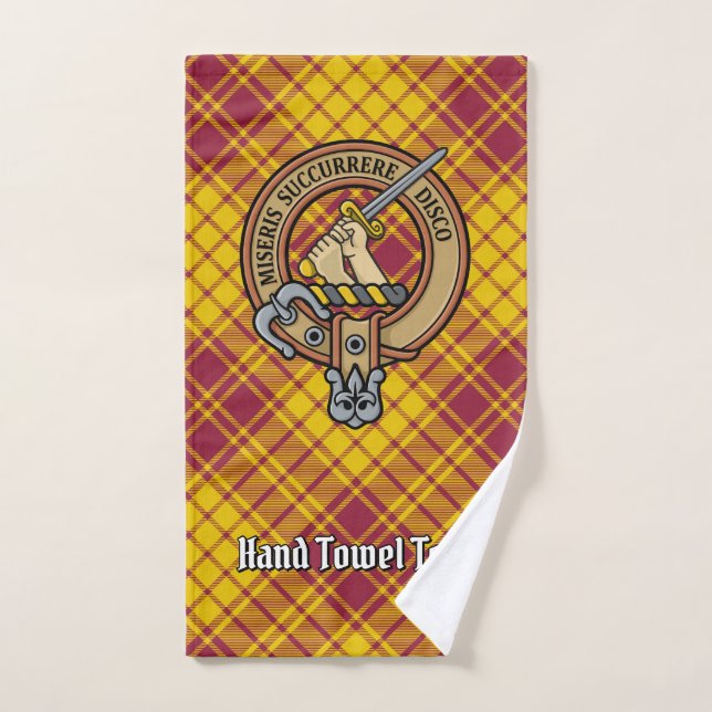 Clan MacMillan Wappen über Dress Tartan Badhandtuch Set (Handtuch)
