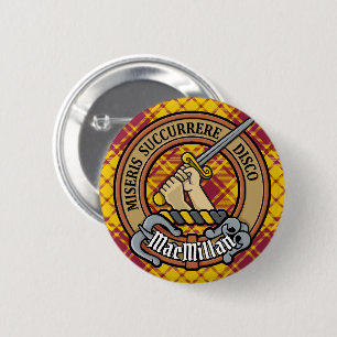 Clan MacMillan Wappen über Dress Tartan Button