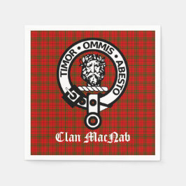 Clan MacNab Wappen Abzeichen und Tartan Serviette