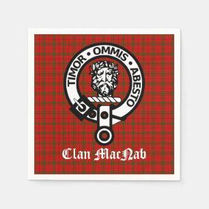 Clan MacNab Wappen Abzeichen und Tartan Serviette