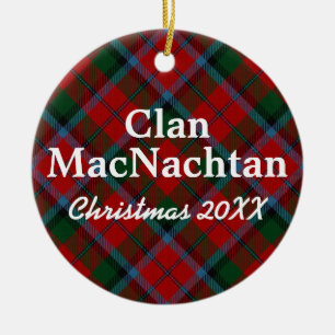 Clan MacNachtan Scottish Tartan Keramik Ornament