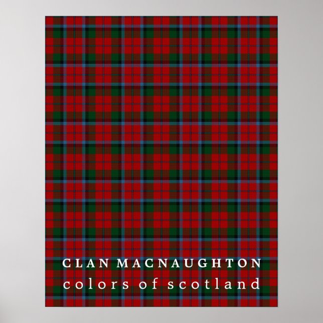 Clan MacNaughton Colors of Scotland Tartan Poster (Vorne)