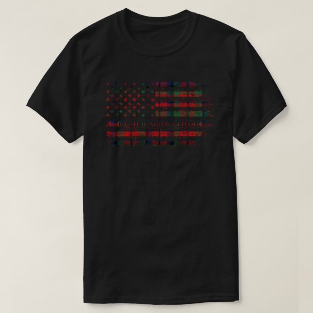 Clan MacNaughton Scottish tartan US flagge Kilt Sc T-Shirt (Design vorne)
