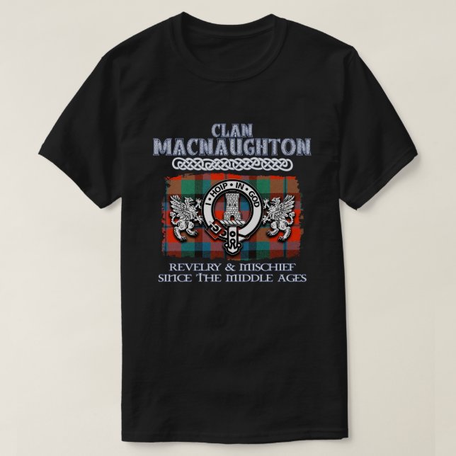 Clan MacNaughton Wappen Schottische Clans Scottish T-Shirt (Design vorne)