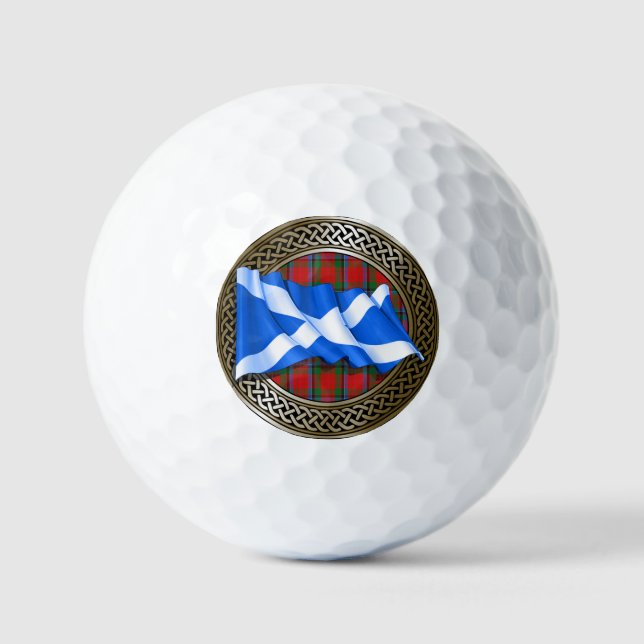 Clan MacNeacail Tartan Knot & Flag Golfball (Vorderseite)
