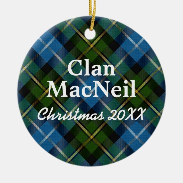 Clan MacNeil Scottish Tartan Keramikornament (Vorne)