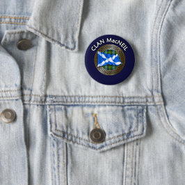 Clan MacNeil Tartan Knot & Flag Button