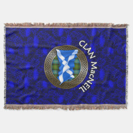 Clan MacNeil Tartan Knot & Flag Decke