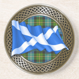 Clan MacNeil Tartan Knot & Flag Getränkeuntersetzer