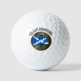 Clan MacNeil Tartan Knot & Flag Golfball