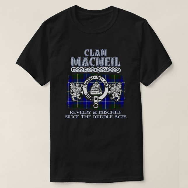 Clan MacNeil Wappen Schottische Clans Schottischer T-Shirt (Design vorne)