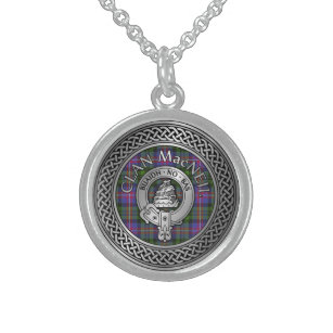 Clan MacNeil Wappen & Tartan Knot Sterling Silberkette