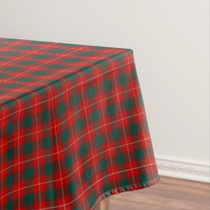 Clan MacPhee Rot und Waldgrün Schottischer Tartan Tischdecke
