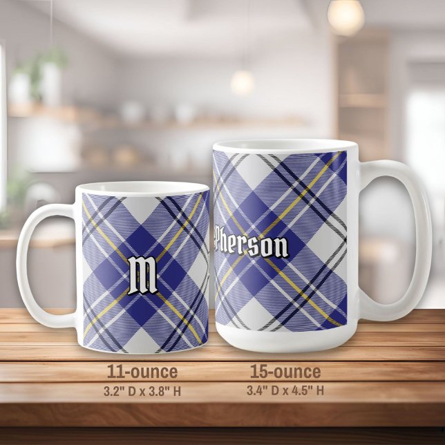 Clan MacPherson Blue Dress Tartan Coffee Tasse (Von Creator hochgeladen)