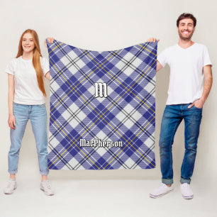 Clan MacPherson Blue Dress Tartan Fleece Blanket