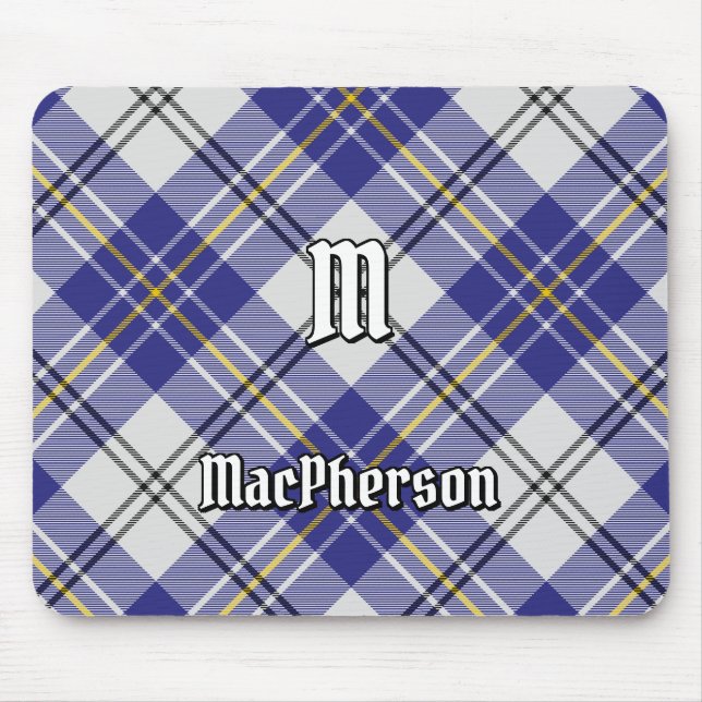 Clan MacPherson Blue Dress Tartan Mouse Pad Mousepad (Vorne)