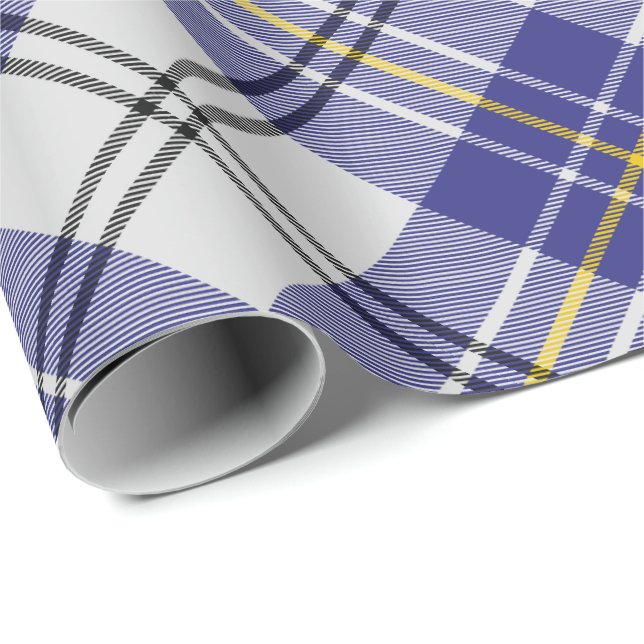Clan MacPherson Blue Dress Tartan Wrapping Paper Geschenkpapier (Rolleneckpunkt)