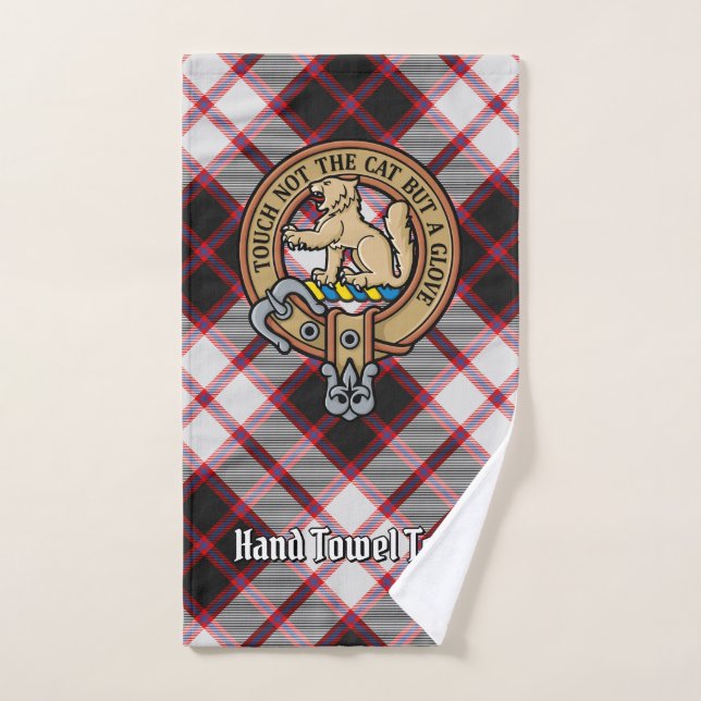 Clan MacPherson Crest sur la chasse Tartan (Serviette à main)