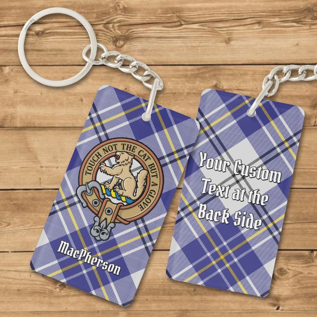 Clan MacPherson Crest sur la robe bleue Tartan (Créateur téléchargé)