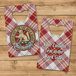 Clan MacPherson Crest sur la robe rouge Tartan
