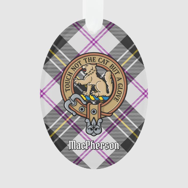 Clan MacPherson Crest sur la robe Tartan Ornament (devant)
