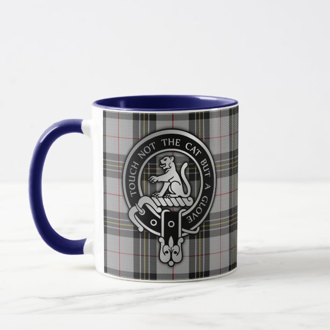 Clan MacPherson Crest & Tartan Mug (Gauche)