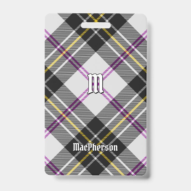 Clan MacPherson Dress Tartan Abzeichen Ausweis (Vorderseite)