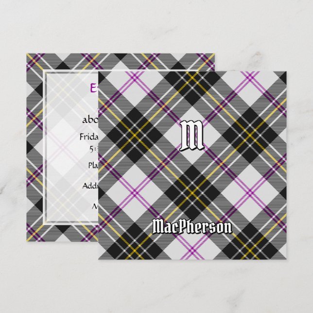 Clan MacPherson Dress Tartan Einladung (Vorne/Hinten)