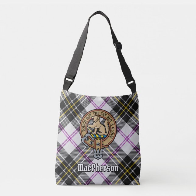 Clan MacPherson Dress Tartan Tragetaschen Mit Langen Trägern (Vorderseite)