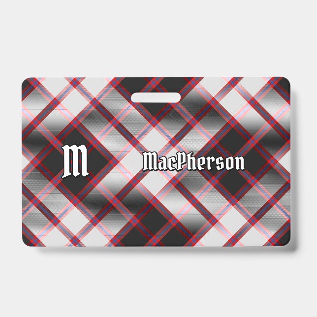Clan MacPherson Jagd Tartan Abzeichen Ausweis (Vorderseite)