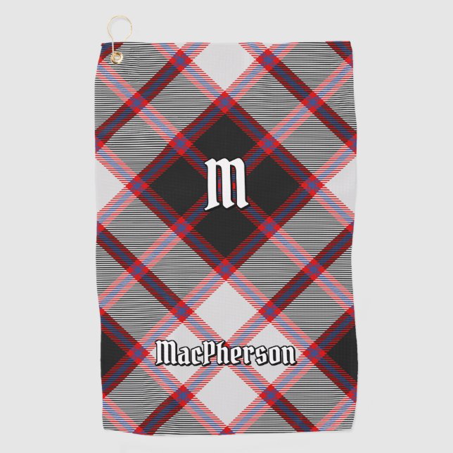 Clan MacPherson Jagd Tartan Golf Towel Golfhandtuch (Vorderseite)